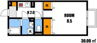 広島県広島市安佐南区伴東7【アパート】の間取り