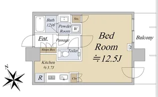 シティタワー新宿【18階】の間取り