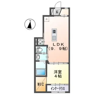 ヴィラ ソレイユ B【1階】の間取り