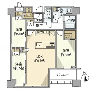 東京都港区白金1【マンション】の間取り