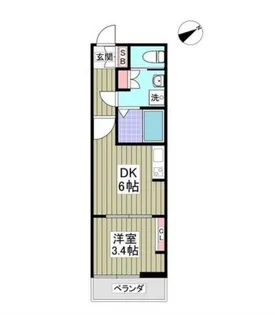 千葉県千葉市花見川区南花園1【アパート】の間取り