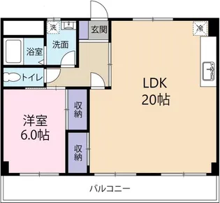 ヴィラ・アンソレイエ藍住【6階】の間取り