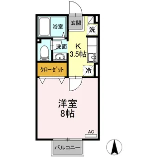 プランドール【2階】の間取り