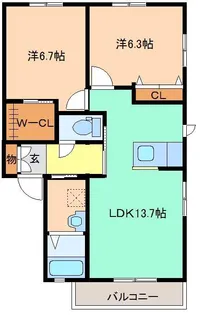 カーサ・ベルデ(ShaMaison)B【1階】の間取り
