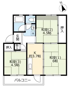 UR新多聞【4階】の間取り