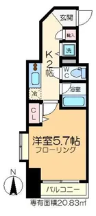 ガーラ・シティ深川森下【5階】の間取り