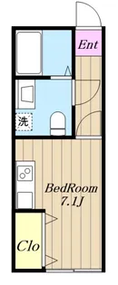 ロンディネ寒川【1階】の間取り