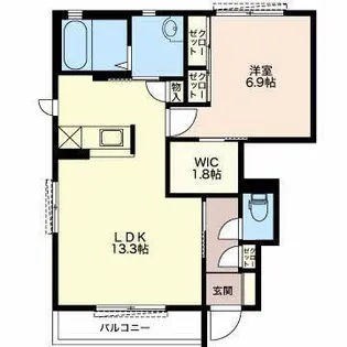 サニーエイトB【1階】の間取り