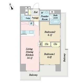 セラヴィ【9階】の間取り