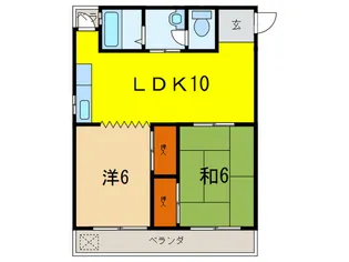 中西マンション【3階】の間取り