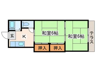 コーポ朝日【1階】の間取り