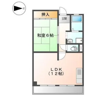 アサヒパレス【2階】の間取り