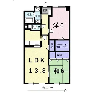 サンリバー【5階】の間取り