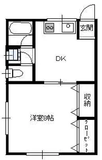 コーポ三栄【2階】の間取り