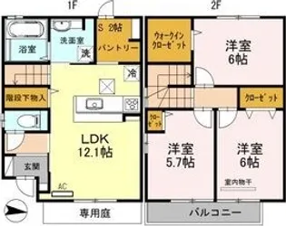 小倉町メゾネット【1階】の間取り