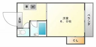 エイワベルビューレ豊津【1階】の間取り