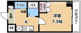 ピュア・ドミトリーシミズ【3階】の間取り