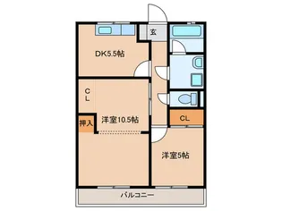 まんしょん幸せ【2階】の間取り