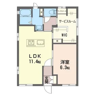 GREEN GABLES B【1階】の間取り