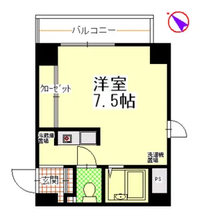 石綿フラット【2階】の間取り