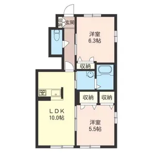 プランドールB【1階】の間取り