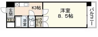 スクールハイツ陽光【3階】の間取り