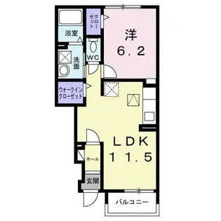 ドミール トキワ【1階】の間取り