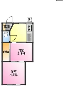 第1鈴木荘【2階】の間取り