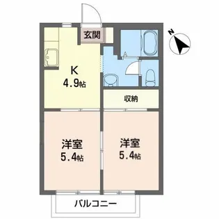 グランコート若木下 A【1階】の間取り