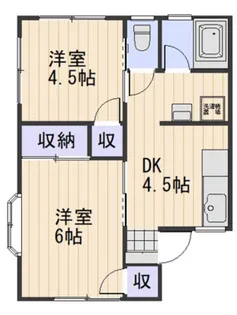 シティハイムカトレア【2階】の間取り