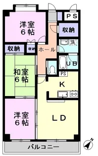 コスメル【3階】の間取り