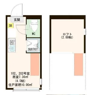 ハーモニーテラス南町【2階】の間取り