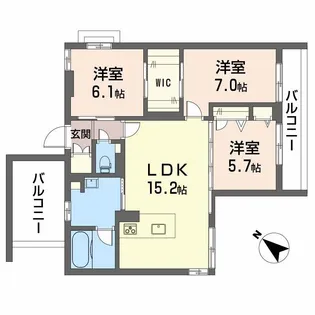 ベレオ道後【2階】の間取り