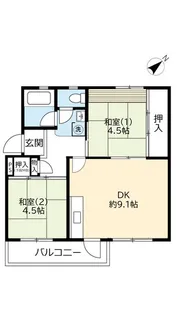 UR明石舞子【4階】の間取り