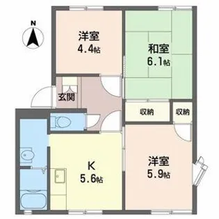 フレグランス竜山A【1階】の間取り