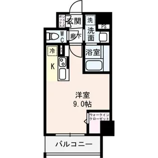 ラルーチェ北梅田【4階】の間取り