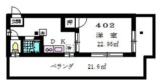 メゾンツカサ【4階】の間取り