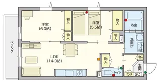 (シニア限定)グランビレッジ橋本【1階】の間取り
