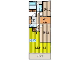 PLACE kishicho【2階】の間取り
