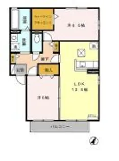サイプレスA【1階】の間取り