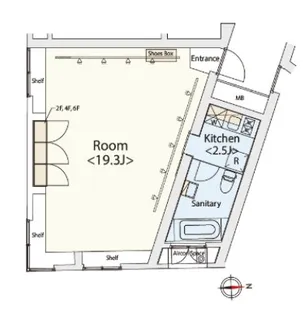 カスタリア恵比寿【6階】の間取り