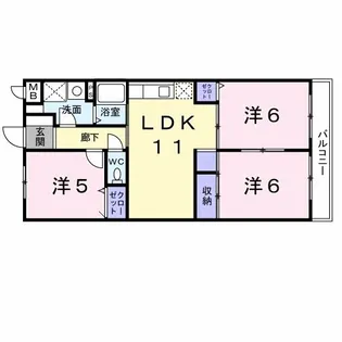 サンヒルズ (岩田町)【2階】の間取り