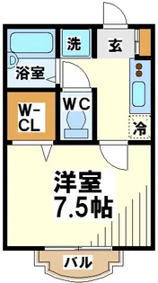 サニーフラット【1階】の間取り