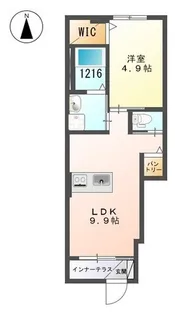 FLATSTELLAR隅の浜(フラットステラ)【1階】の間取り