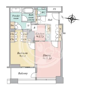 グランフロント大阪オーナーズタワー【20階】の間取り