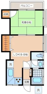 メゾン若林【2階】の間取り