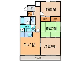 帯広マンション第1【3階】の間取り