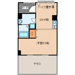 グリシーヌ響【1階】の間取り
