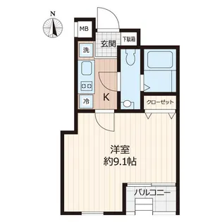 Beverly Homes 下赤塚【1階】の間取り