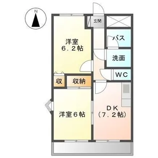 サンフォンテーヌ【2階】の間取り